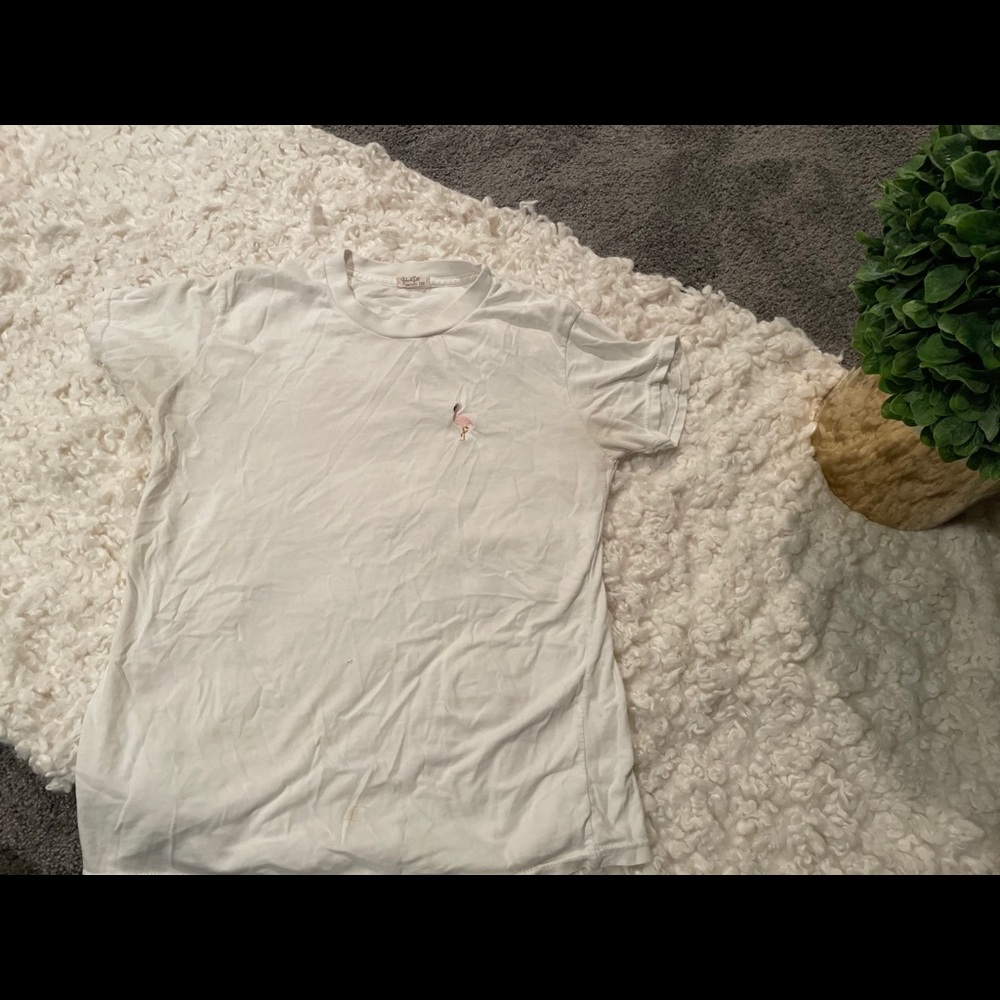 Brandy Melville white flamingo t-shirt